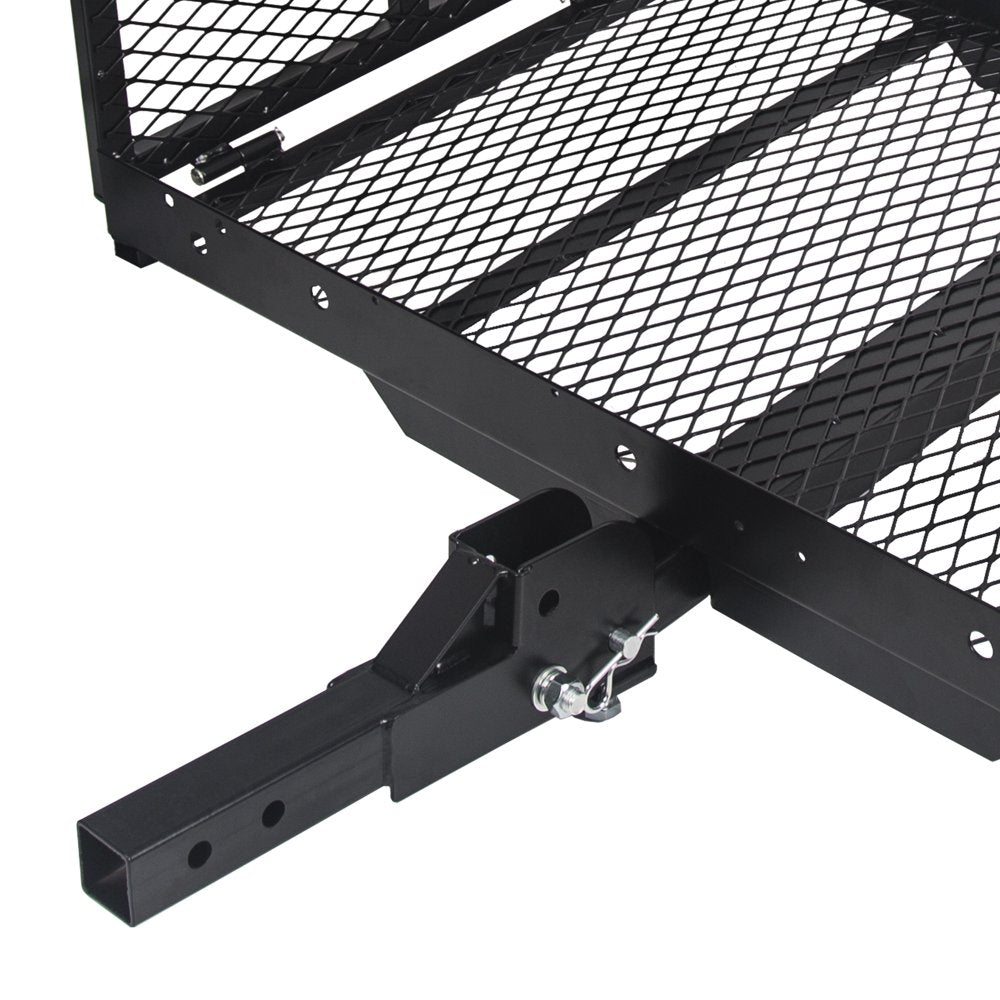 KOJEM Hitch Cargo Carrier Wheelchair Scooter Carrier Rack Folding Rack Ramp Hitch Mount 500 lbs Weight Capacity