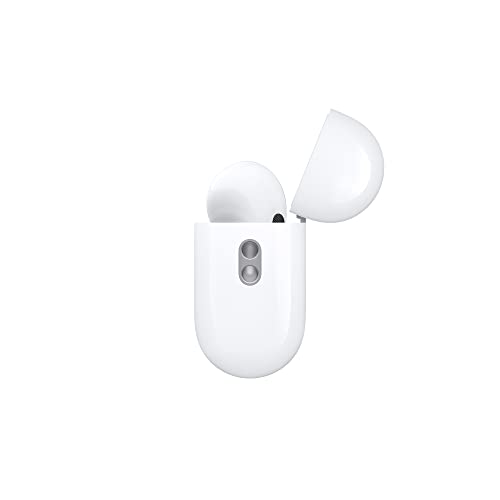 Apple AirPods Pro (2nd Gen) Wireless Earbuds, Up to 2X More Active Noise Cancelling, Adaptive Transparency, Personalized Spatial Audio MagSafe Charging Case (USB-C) Bluetooth Headphones for iPhone