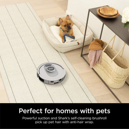 Shark AI Ultra Self-Empty Robot Vacuum, Bagless 60-Day Capacity Base, Precision Home Mapping, Perfect for Pet Hair, Wi-Fi, AV2511AE