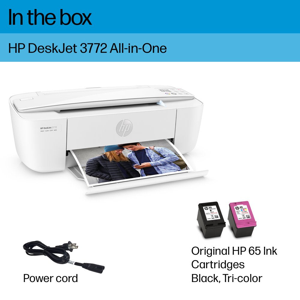 HP DeskJet 3772 All-in-One Wireless Color Inkjet Printer, 6 Months FREE ink with HP Instant Ink