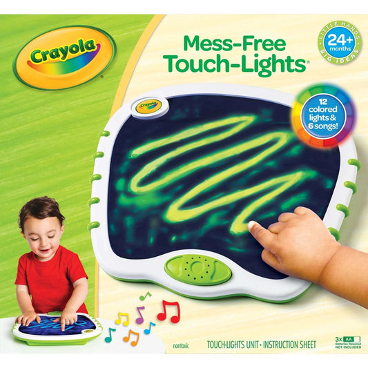 Crayola My First Touch Lights Art Kit, Musical Doodle Board, Light Up Toy, Gifts for Beginner Child