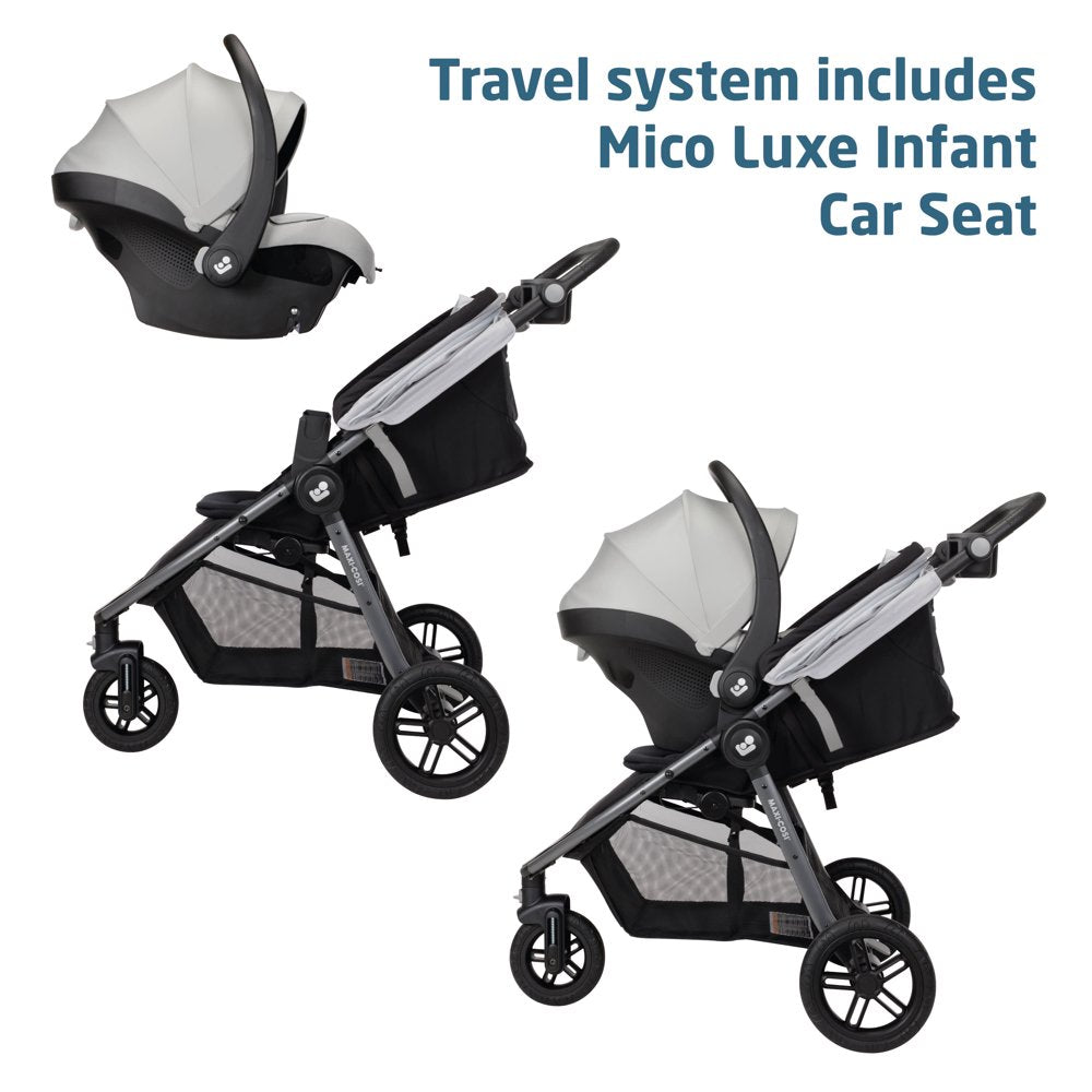 Maxi-Cosi Gia XP Luxe 3-Wheel Travel System, Midnight Moon, Infant