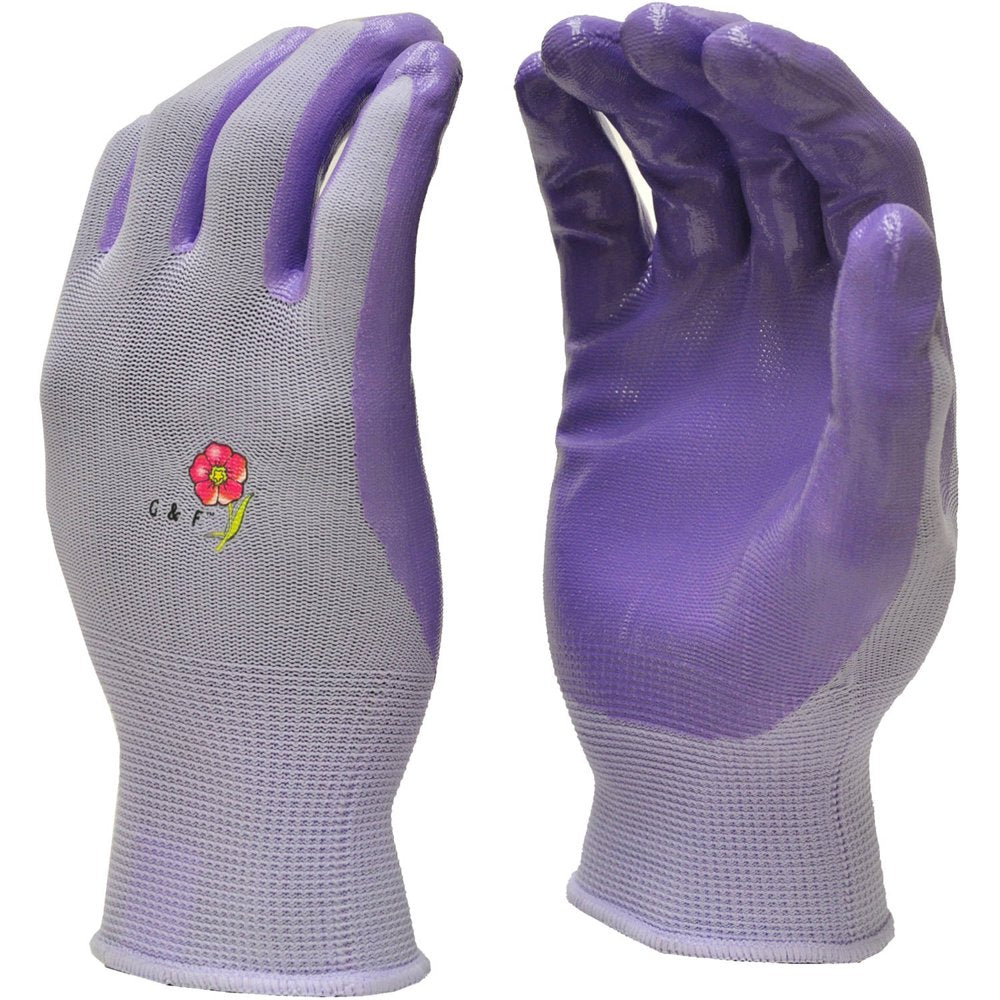  Women's Garden Gloves, Assorted Colors, Women's Medium, 6 Pairs