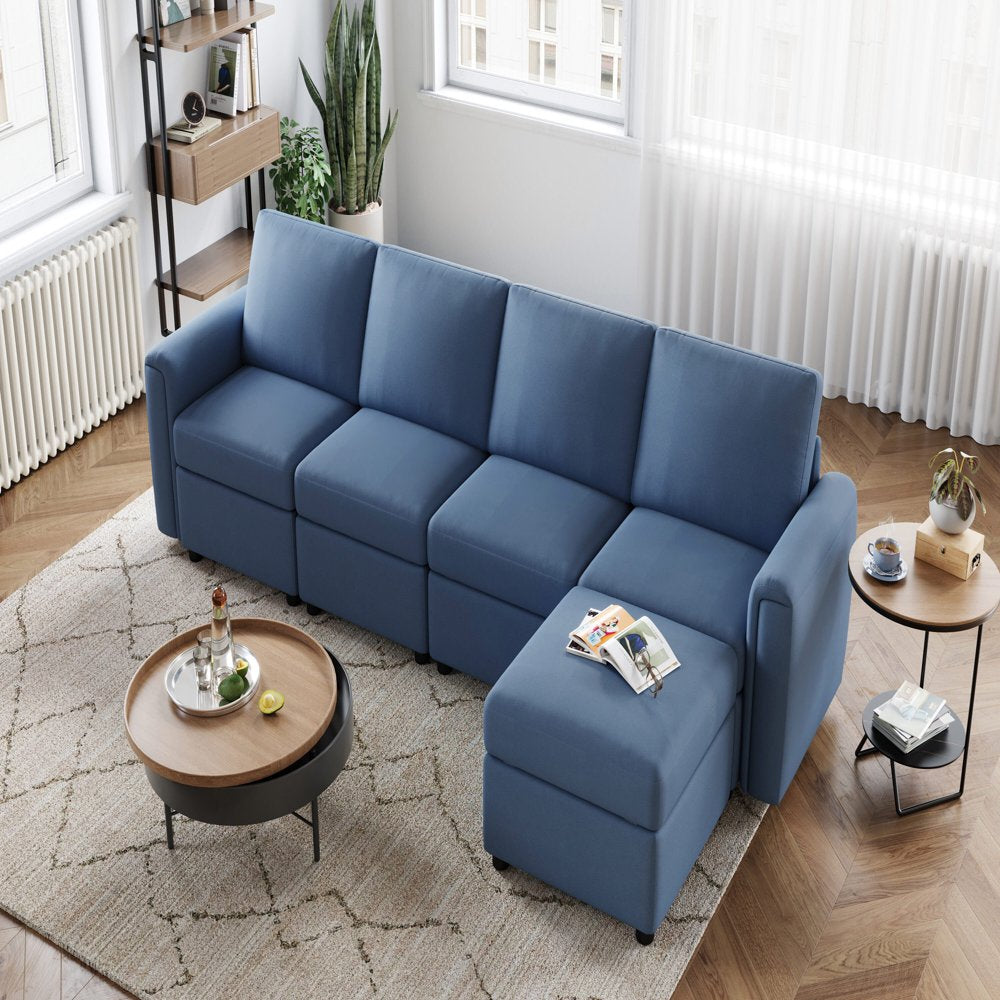 LINSY HOME Modular Couches and Sofas Sectional with Storage Sectional Sofa U Shaped Sectional Couch with Reversible Chaises, Teal