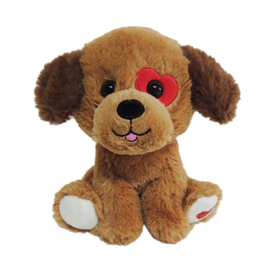 Plush Sit Brown Dog - Way to Celebrate