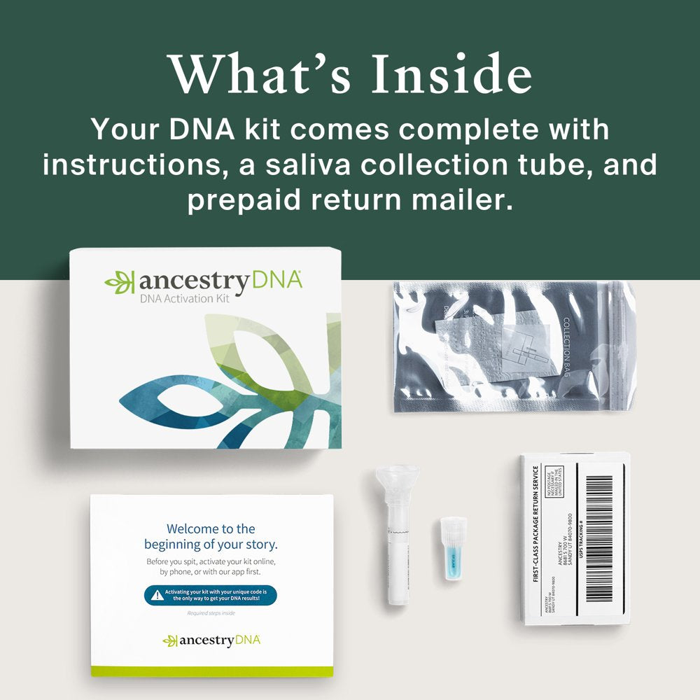 AncestryDNA Genetic Test Kit: Personalized Genetic Results, DNA Ethnicity Test, Complete DNA Test