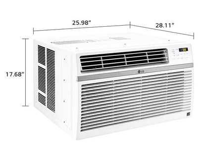 LG 15,000 BTU Window Air Conditioner, Cools 800 Sq.Ft. (20' X 40' Room Size), Quiet Operation, Electronic Control with Remote, 3 Cooling & Fan Speeds, ENERGY STAR®, Auto Restart, 115V