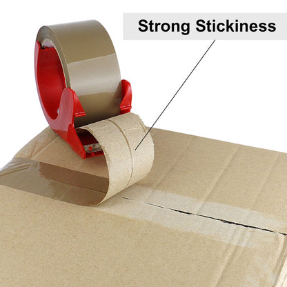 BOMEI PACK Heavy Duty Brown Packing Tape with Dispenser,3 Pack,2.4 Mil,1.88 Inch x 55 Yards,Brown Tape Refills for Industrial Shipping Box Packaging Tape for Moving, Office & Storage