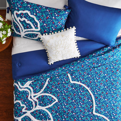 The Pioneer Woman White Cotton Eyelet 4-Piece Comforter Set, Full / Queen