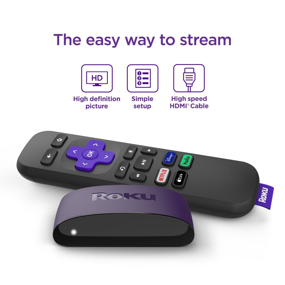 Roku LE HD Streaming Media Player Wi-Fi® Enabled with High Speed HDMI ® Cable and Simple Remote