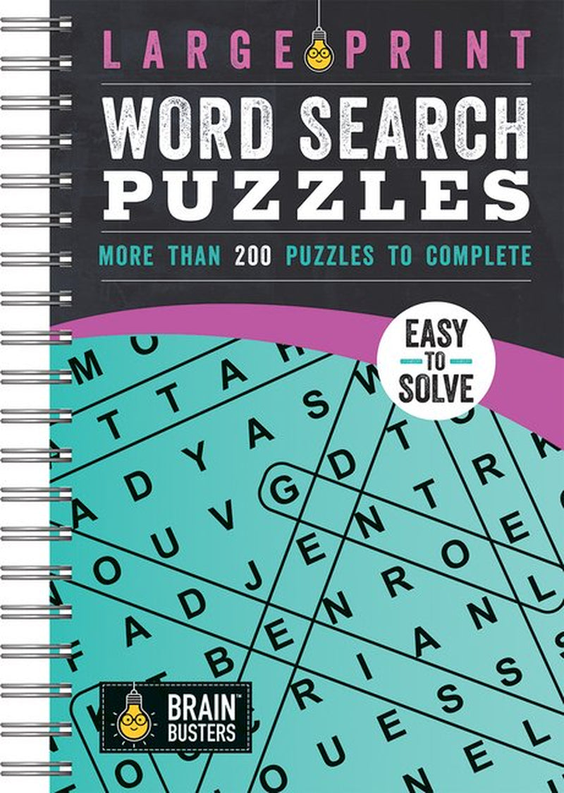 Brain Busters: Large Print Word Search Puzzles Teal : Over 200 Puzzles to Complete (Other)