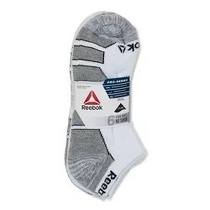 Reebok Men's Pro Series No Show Socks, 6-Pack