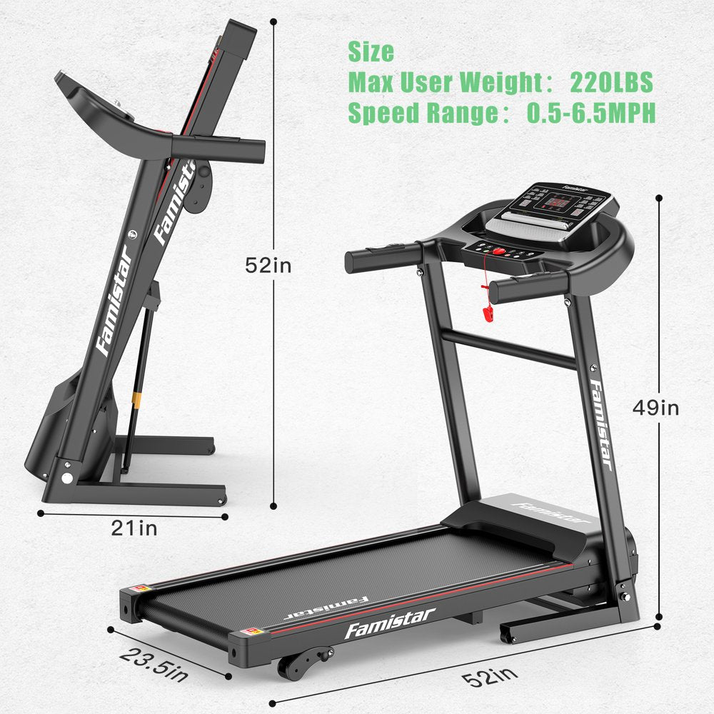 Holiday Clearance Folding Incline Treadmill for Home with Smart LCD Display, 220Lbs, 12 Programs 3 Modes, MP3 Music Speaker, 2.5HP Electric Foldable Treadmill Running Machine, Knee Strap Gift