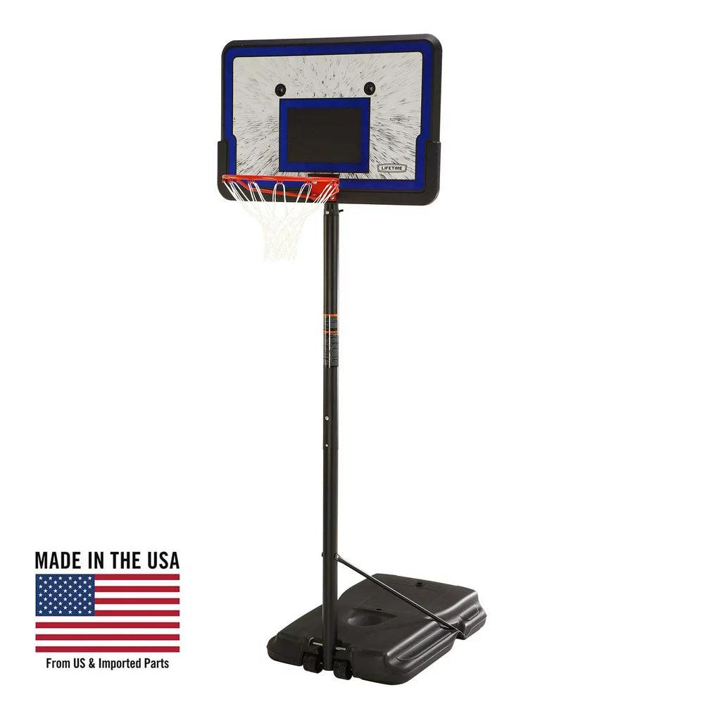 Lifetime Adjustable Portable Basketball Hoop, 44 inch HDPE Plastic Impact® (90759)