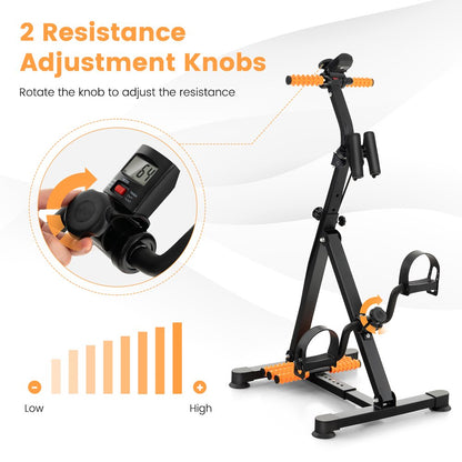  Adjustable LCD Pedal Exercise Bike withMassage Total Body Fitness Rehab Equipment