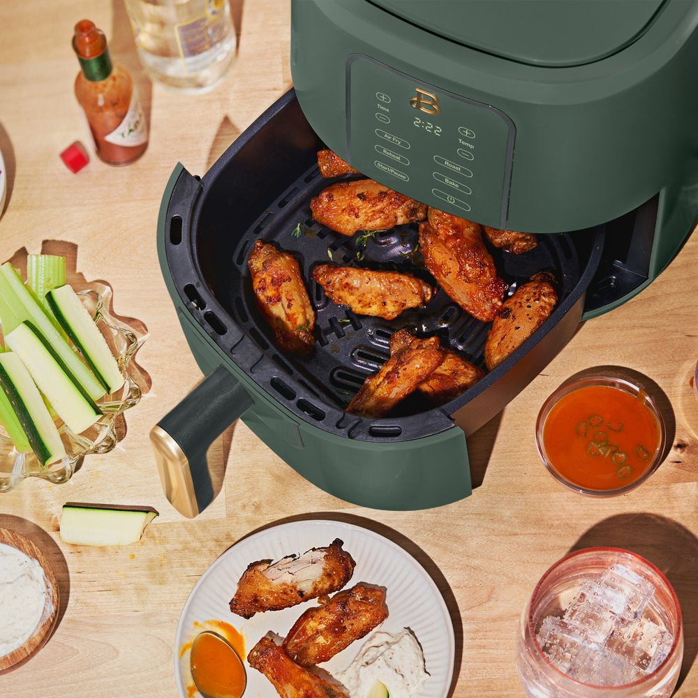  3QT Air Fryer with TurboCrisp Technology, Limited Edition Thyme Green by Drew Barrymore