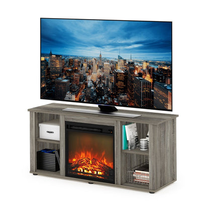 Furinno Jensen Fireplace TV Stand for TVs up to 55"