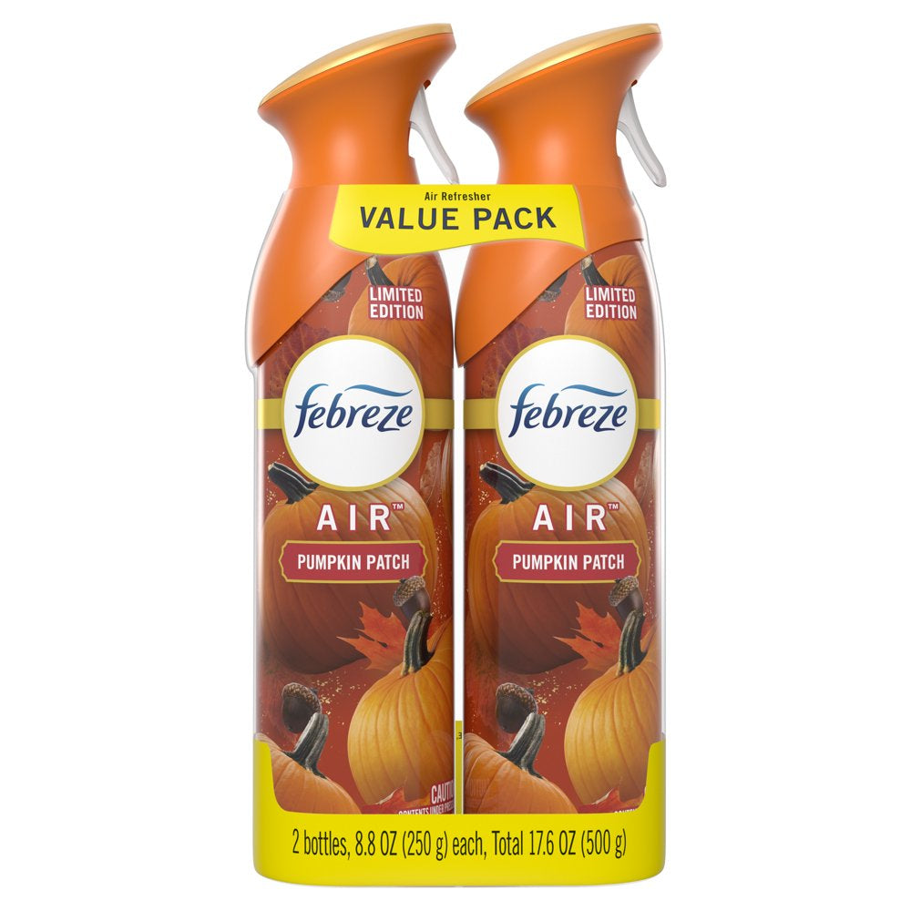 Febreze Air Effects Odor-Fighting Air Freshener Pumpkin Patch, 8.8 oz. Aerosol Can, Pack of 2