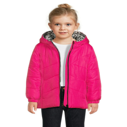 Weather Tamer Girls Long Sleeve Hooded Winter Puffer Coat, Sizes 4-16