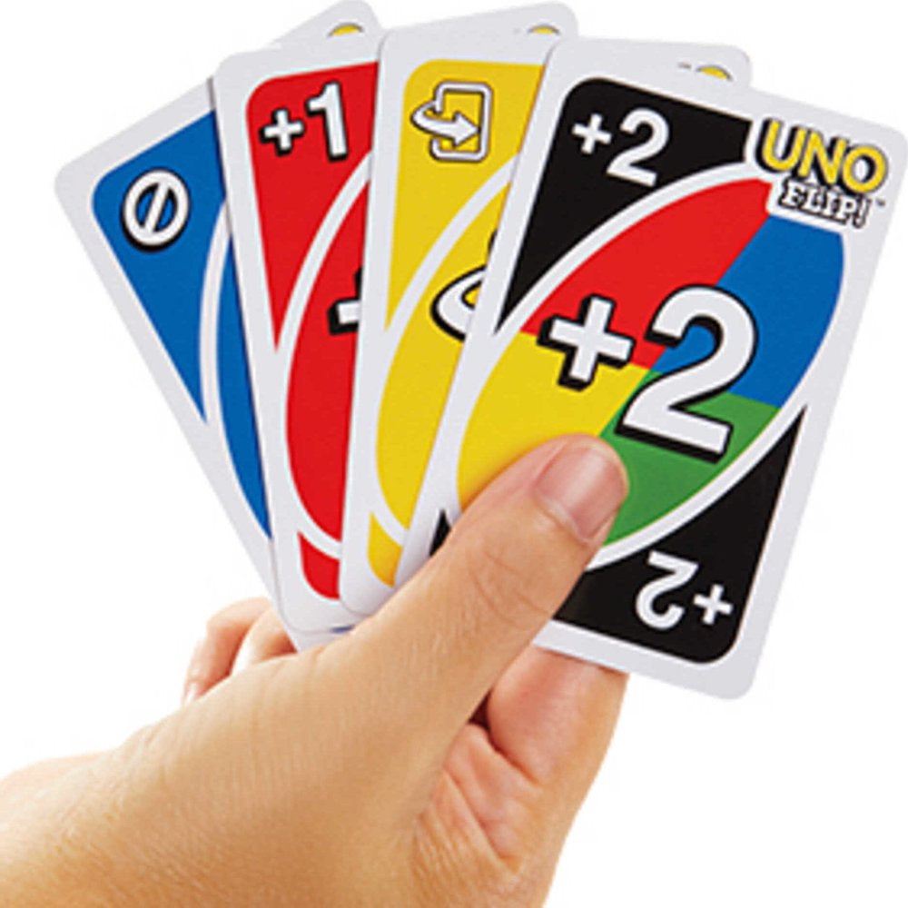 UNO Flip! Card Game for Kids, Adults & Family Night with Double-Sided Cards, Light & Dark