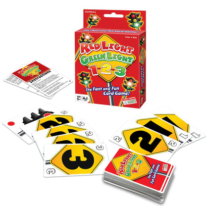 Red Light Green Light, 1-2-3 the Fast and Fun Card Game, Children Ages 5+