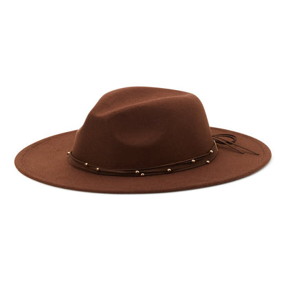 Time and Tru Women’s Felt Fedora with Pendleton Trim