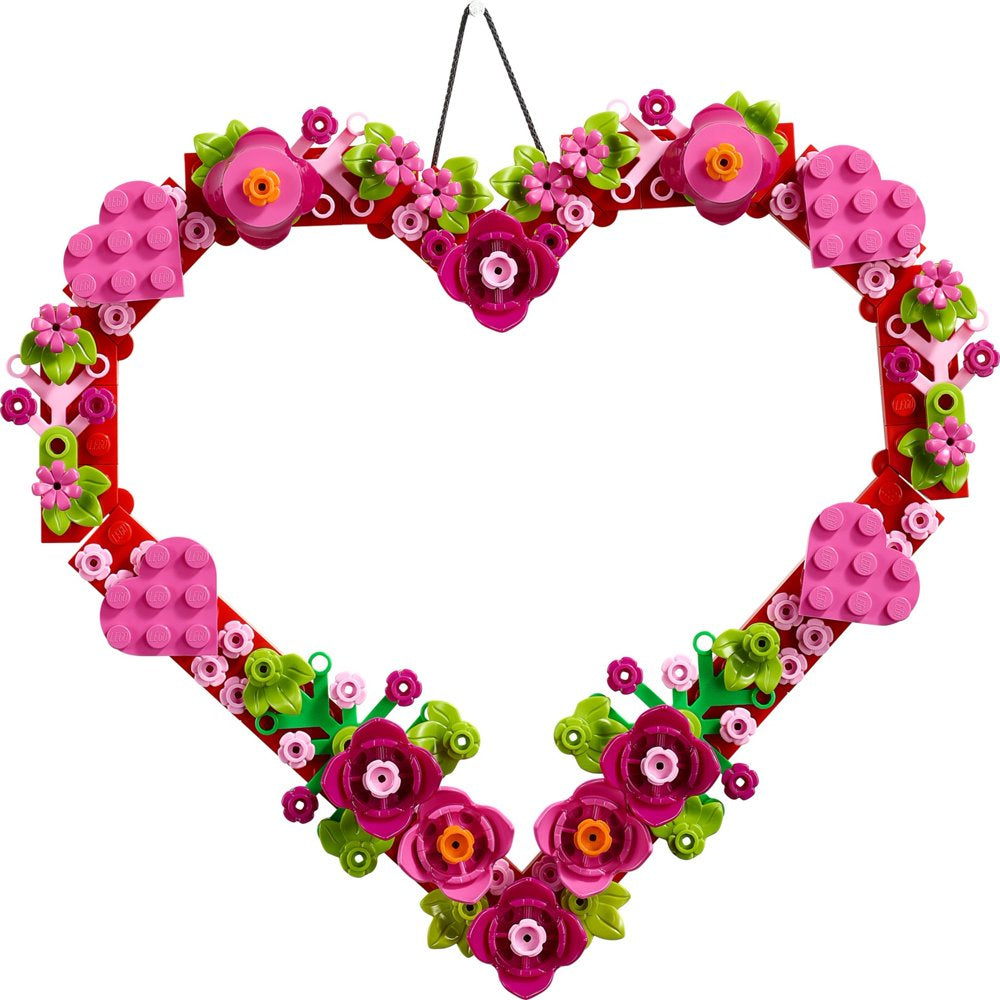 LEGO Heart Ornament Building Toy Kit, Heart Shaped Arrangement of Artificial Flowers, Great Gift for Valentine's Day, Unique Arts & Crafts Activity for Kids, Girls and Boys Ages 9 and Up, 40638