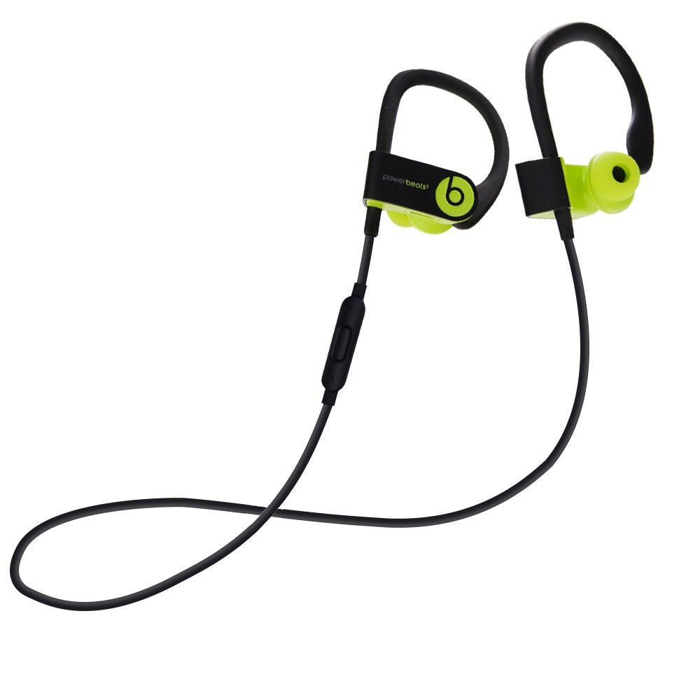 Restored Beats Powerbeats3 Wireless Earphones - Shock Yellow with Cable