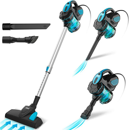 INSE Corded Vacuum Cleaner for Hard Floor Carpet, 3 in 1 Handheld Stick Vacuum Cleaner with 600W Motor, 18KPa