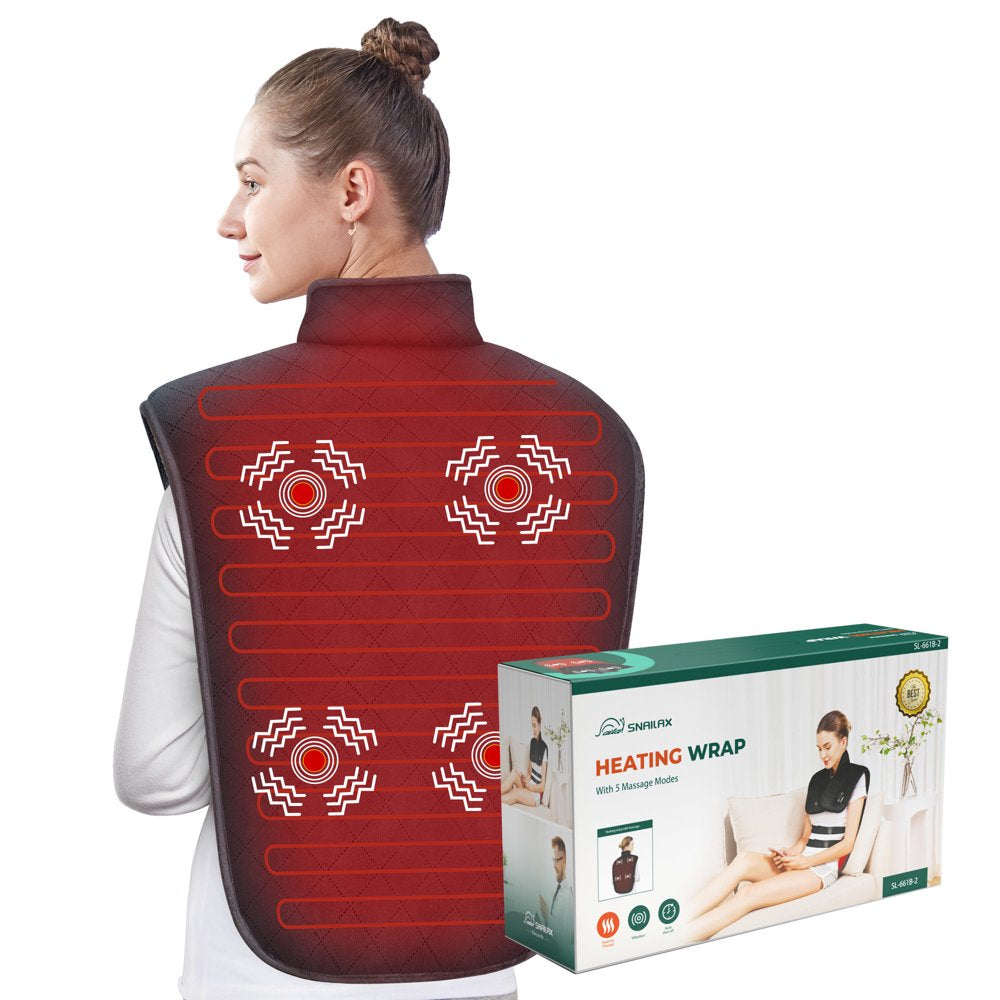 Snailax Heating Pad for Neck and Shoulders, Large Heat Pads for Back Pain Relief, Gifts Packing box