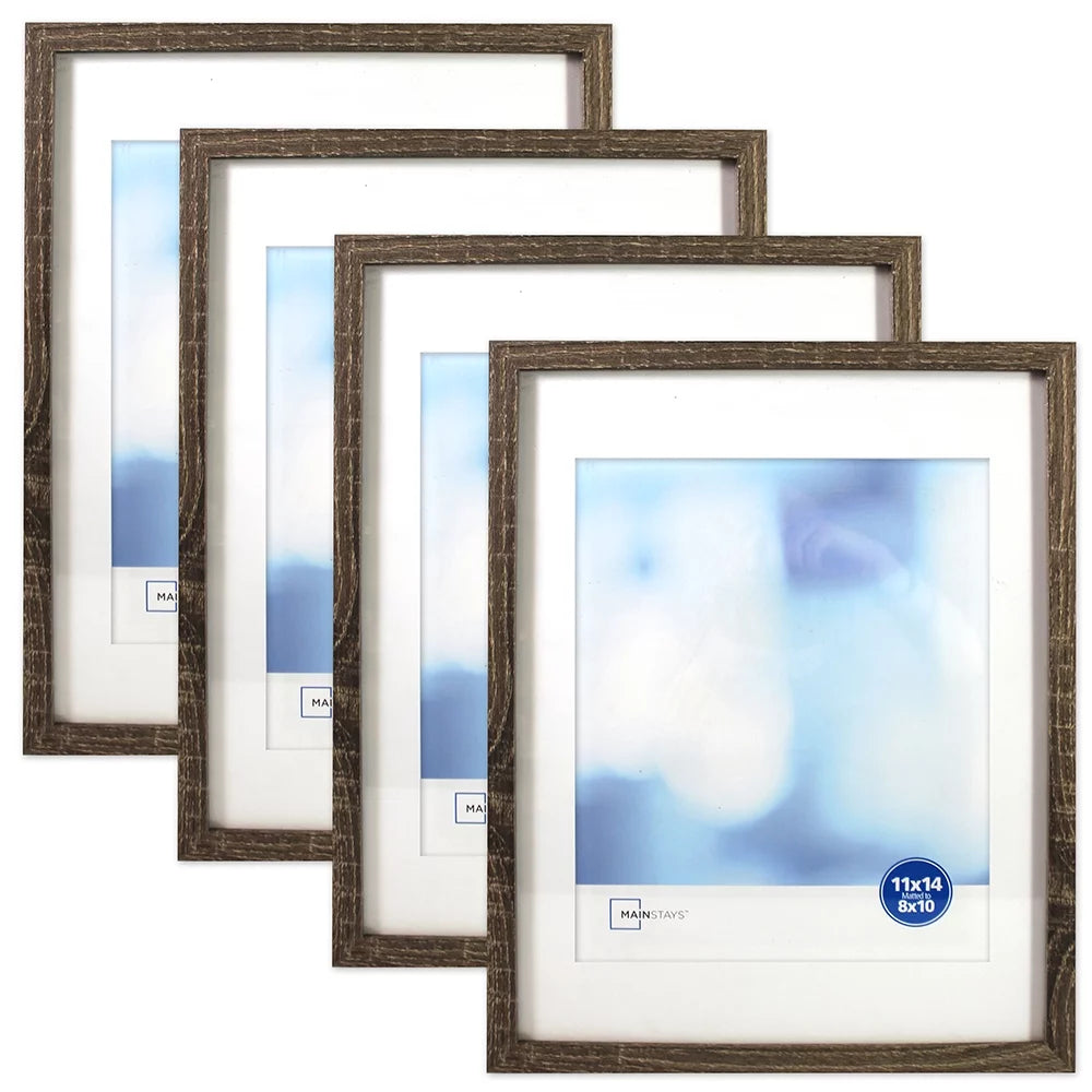 Mainstays 8x10 Linear Gallery Wall Picture Frame, Black, Set of 6