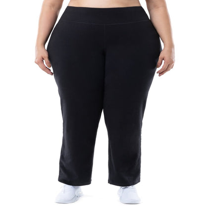  Women'S plus Size Core Active Relaxed Fit Pants, 2-Pack