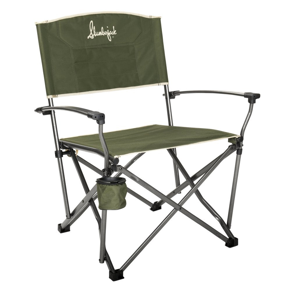 Slumberjack Lone Mesa Quad Folding Adult Director’s Chair, Green