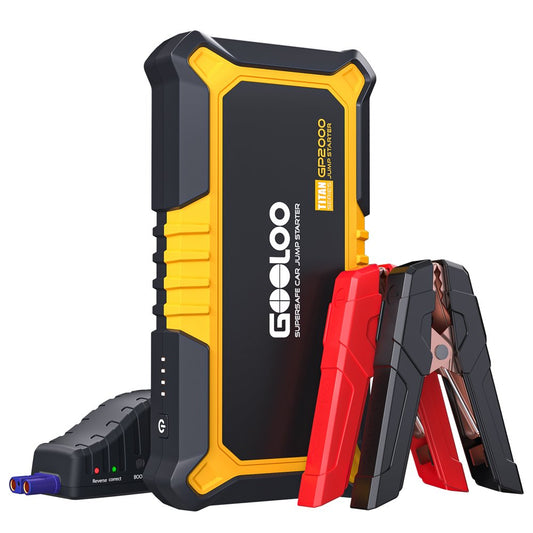 GOOLOO Car Jump Starter,2000A Peak 12V Jumper Box(Up to 8.0L Gas and 6.0L Diesel Engine),SuperSafe Portable Lithium Battery Booster Pack with USB Quick Charge