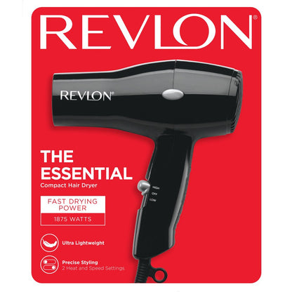 Revlon 1875W Compact Hair Dryer, Black