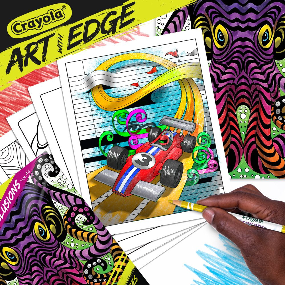 Crayola Art with Edge Optical Illusions Coloring Book, 40 Pages, Child