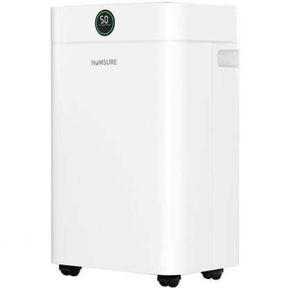 HUMSURE 50 Pint Dehumidifier 3000 Sq.Ft Room, for Basements with Drain Hose, Ideal for Large&Medium Sized Bathroom and Bedroom (White)