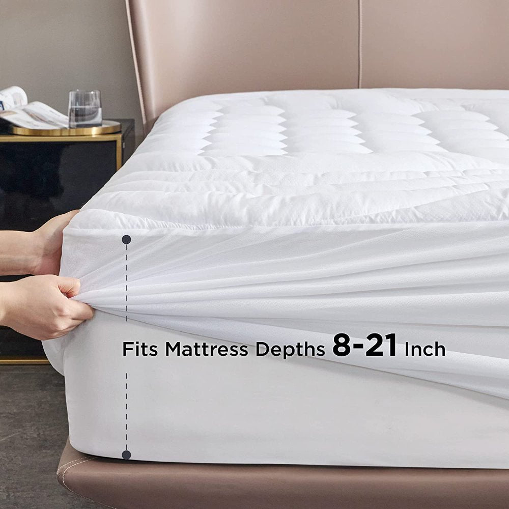 Bedsure Full Size Mattress Pad Thick Down Alternative Mattress Protector - Cooling Soft Bedding Quilted Fitted Mattress Cover Topper Fits 8" to 21"