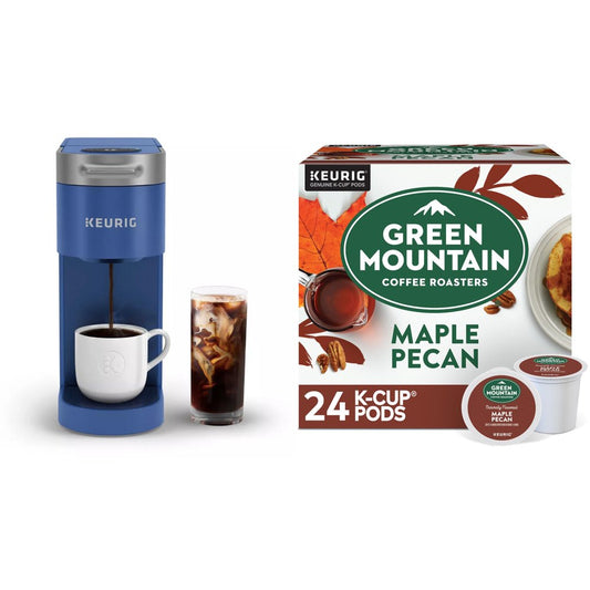 K-Slim + ICED Single-Serve Coffee Maker, Blue with 24 Iced Coffee K-Cup? Pods Included