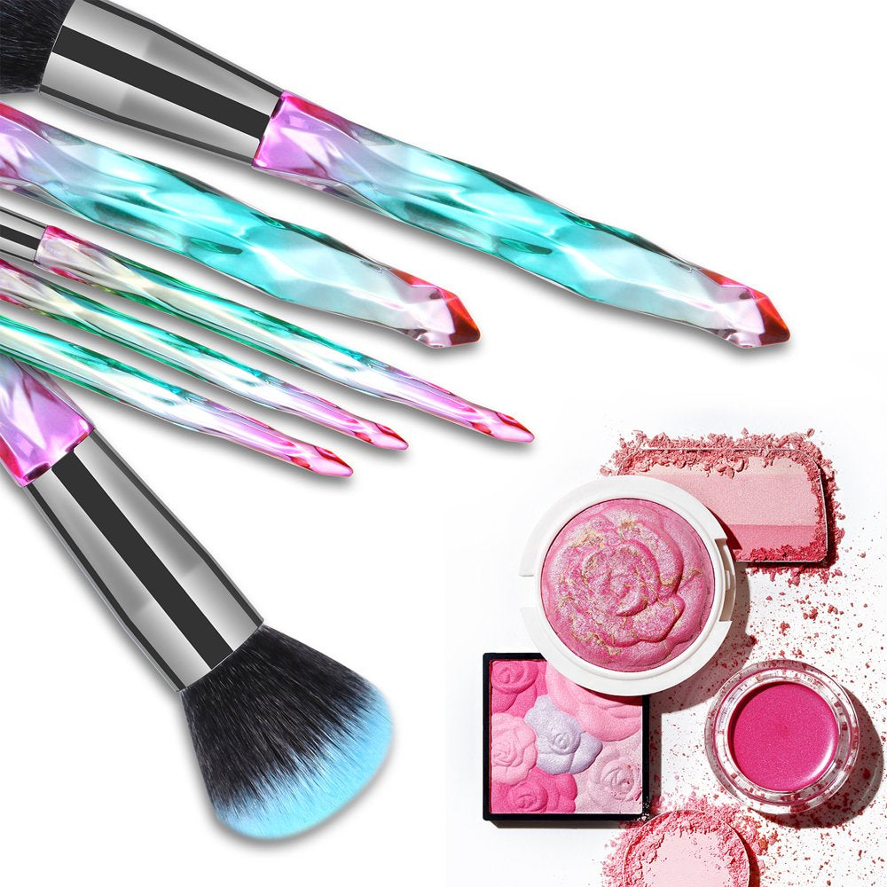 Professional Makeup Brush 15Pcs Crystal Handle Set Foundation Face Lip Eye Makeup Brush Sets with Starry Gift Box