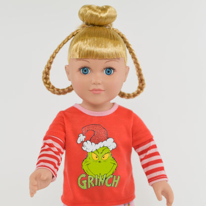 My Life As Poseable Grinch Sleepover 18 inch Doll, Blonde Hair, Blue Eyes