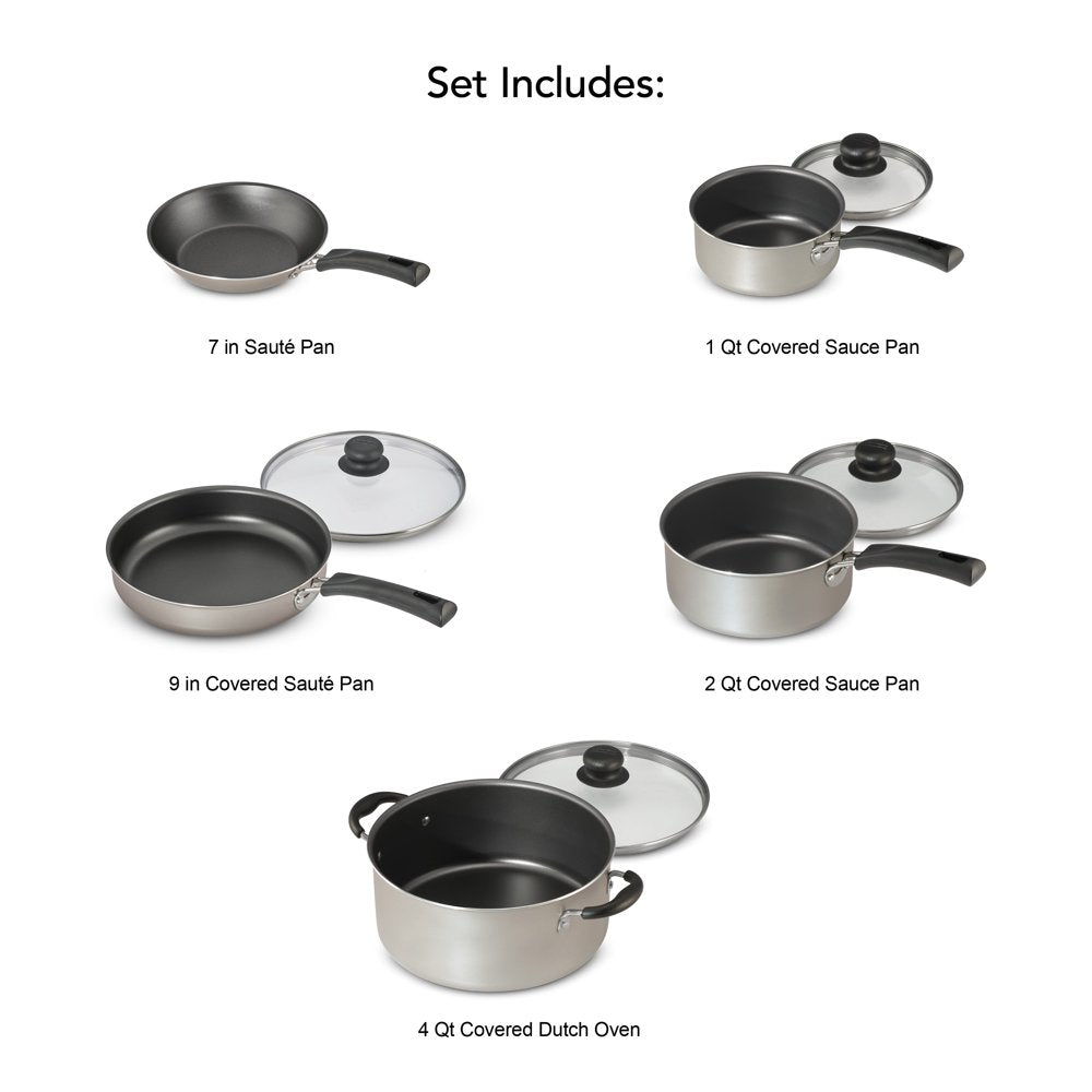 9-Piece Non-Stick Cookware Set, Champagne