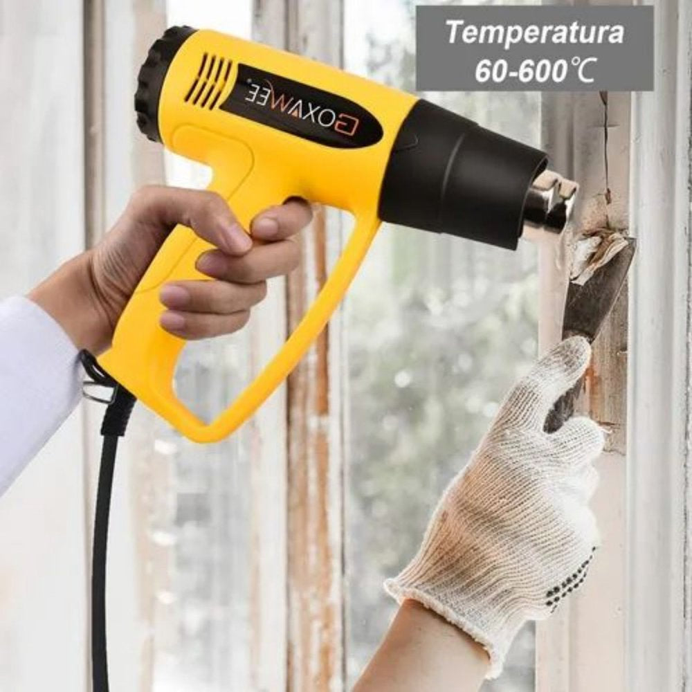 2000W Corded Heat Gun, 140℉~1112℉ Fast Heating, with 4 Nozzles, for Shrinking PVC, Stripping Paint