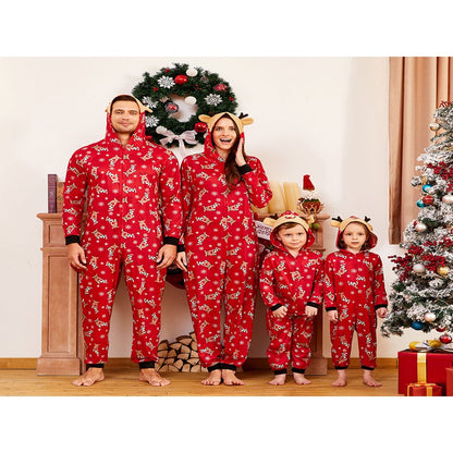 PatPat Reindeer Christmas Family Matching Pajama for Family,Size Baby-Kids-Adult ,Onesie,Unisex