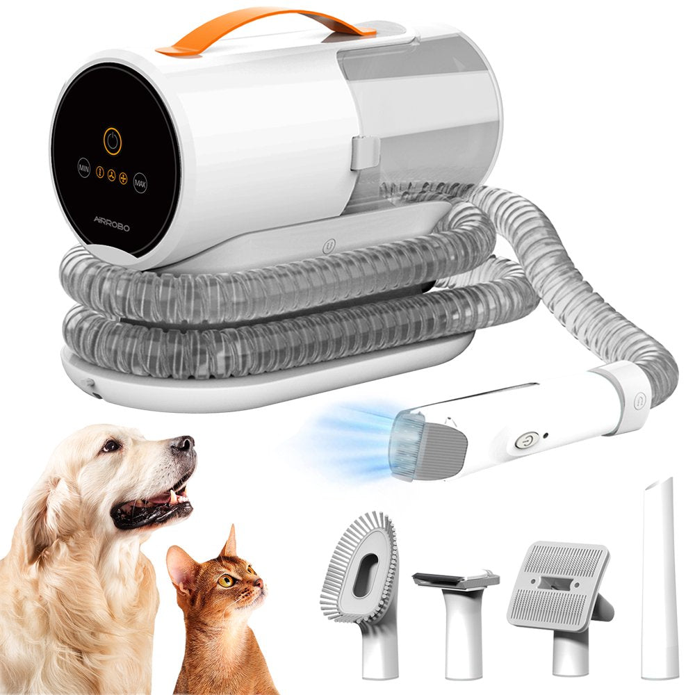 AIRROBO PG100 Pet Grooming Kit & Vacuum , Professional Grooming Clipper Tools for Dogs Cats and Other Animals