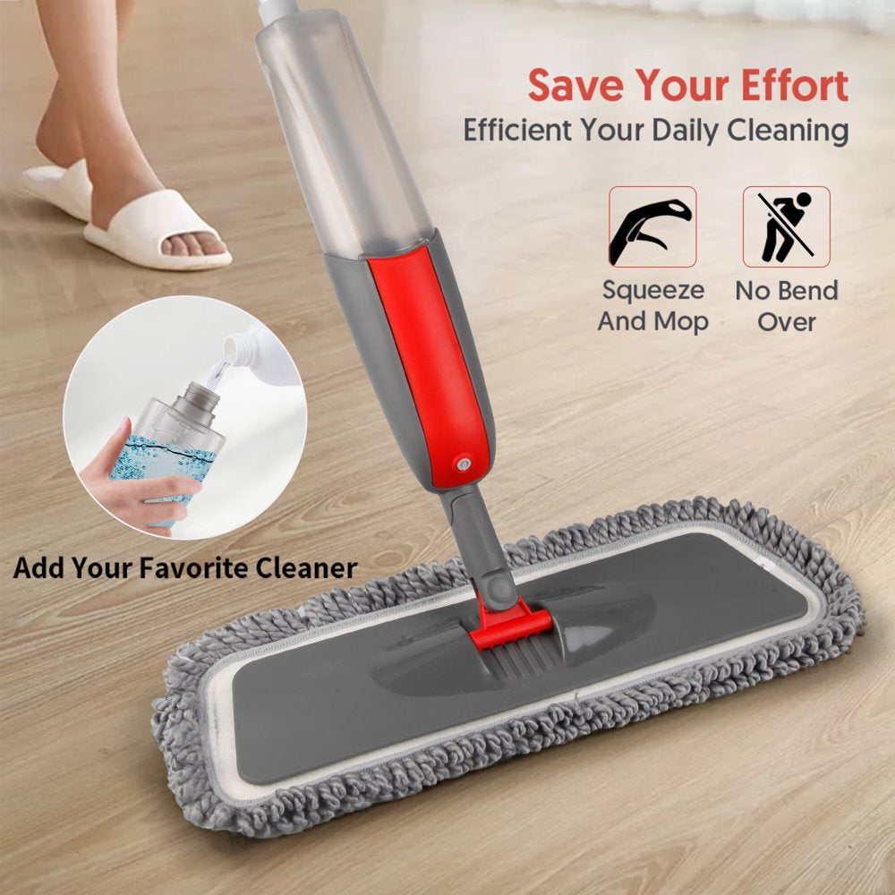 Microfiber Spray Mops for Floor Cleaning Wet Dry Dust Hardwood Kitchen Floor Mop