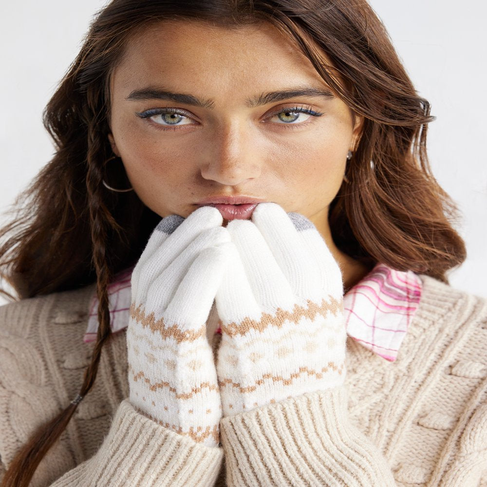 Time and Tru Women's Fair Isle Knit Gloves