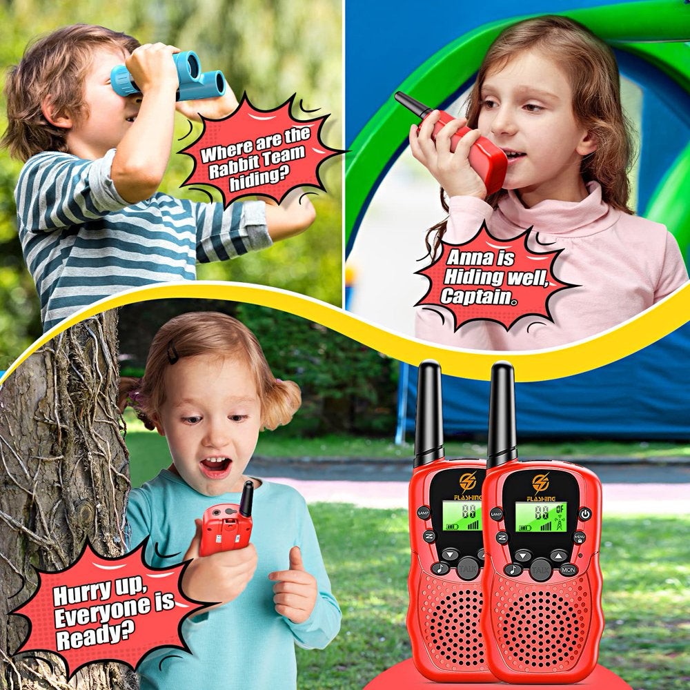 Walkie Talkies for Kid, 2 Way Radio, 3 KM Long Range Toy for Boy Girl 3-15 Years Old-2 Pack