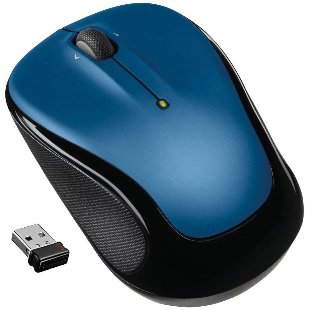 Compact Wireless Mouse, 2.4 Ghz with USB Unifying Receiver, Optical Tracking, Blue