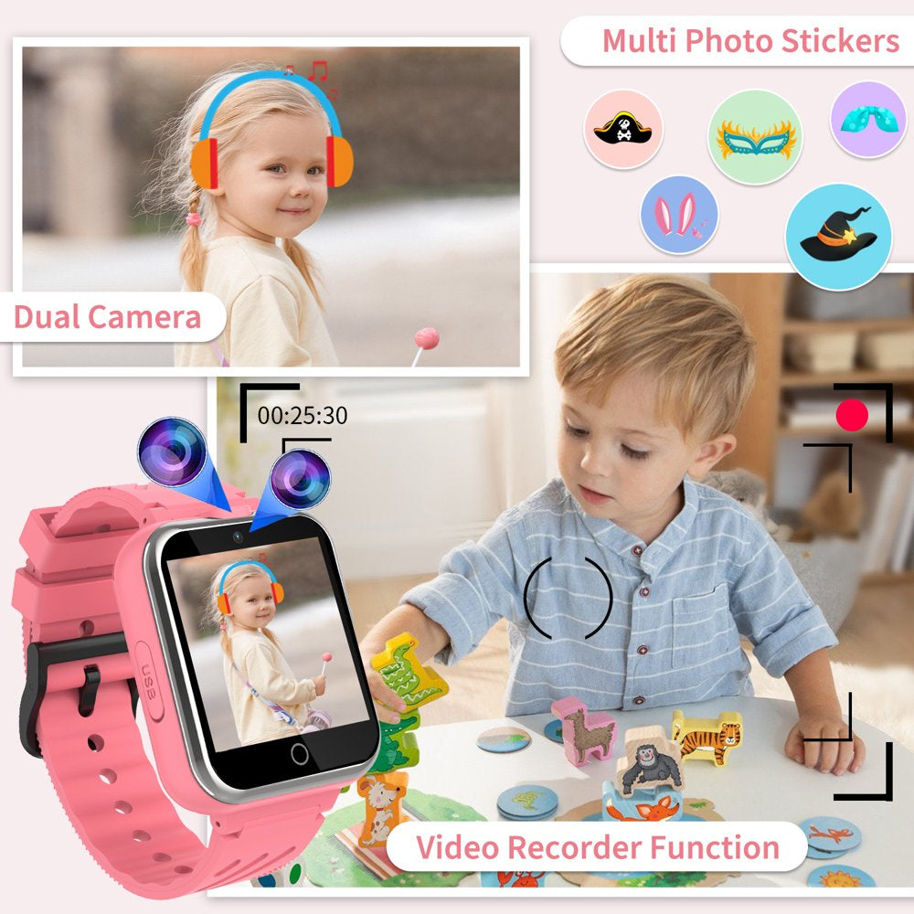 Smart Watch for Kids-Kids Smart Watch with 24 Games Pedometer Toddler Watch with Dual Camera,Electronics Educational Toys for Ages 4-12